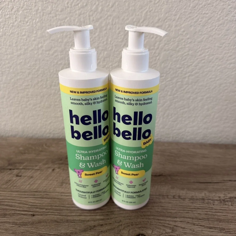 Hello Bello Baby Shampoo & Body Wash‎ Sweet Pear 10oz - Lot Of 2- New